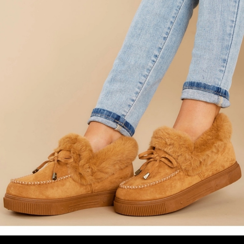 Cozette Cozy Camel Moccasins